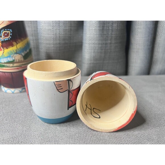 Russian Nesting Dolls Lot Women Man Chef Handpainted Mixed - Picture 7 of 16